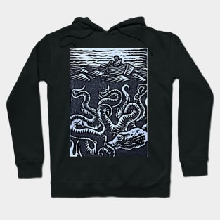 beneath the surface octopus block print design Hoodie